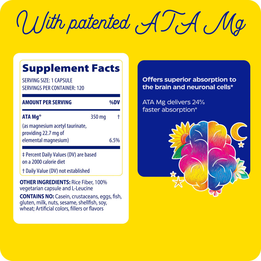 Enzymedica Magnesium Mind gluten-free dairy-free icon communicates clean label.