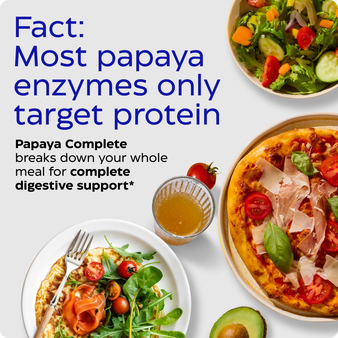 Enzymedica Papaya Enzymes chewables mint flavor packaging for on-the-go use.