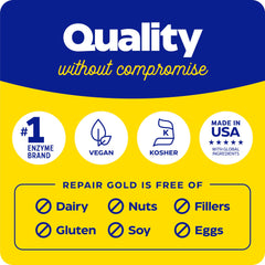 Gluten-free symbol on Repair Gold packaging