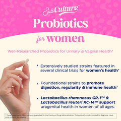 Enzymedica SubCulture Women capsules close-up highlighting 50B CFU potency.