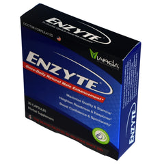 Enzyte bottle on desk suggests convenient routine for active evenings.