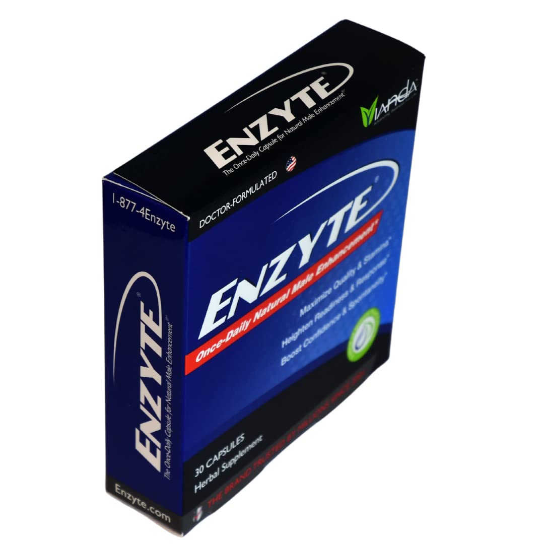 Enzyte capsules close-up highlighting easy daily intake for vitality.