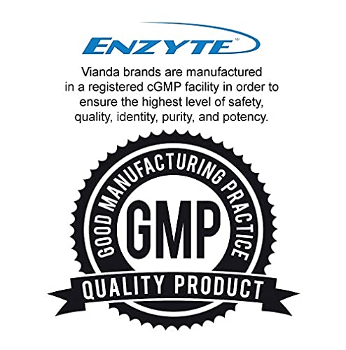 Enzyte packaging with glass bottle evokes premium quality.