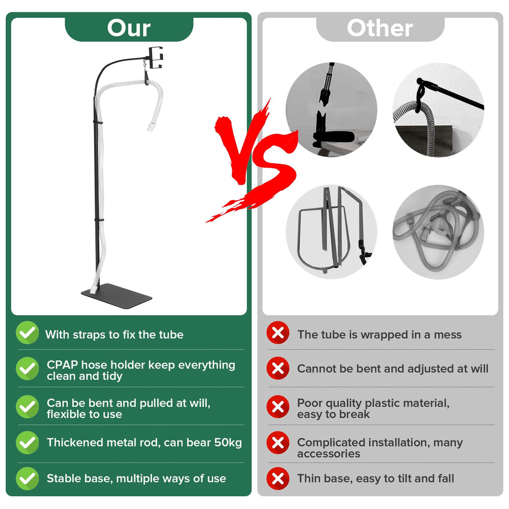 Rust-resistant aluminum hook stores hose away from surfaces for cleaner tubing.