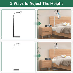 No-drill setup allows quick placement on any nightstand.