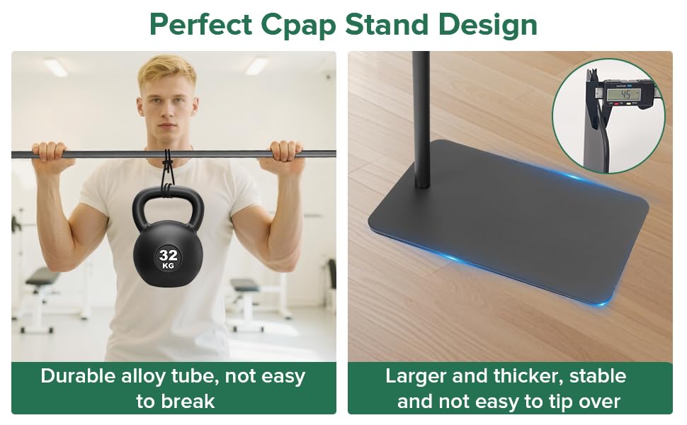 Stable, non-tip design stays securely in place beside the bed.