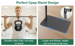 Stable, non-tip design stays securely in place beside the bed.