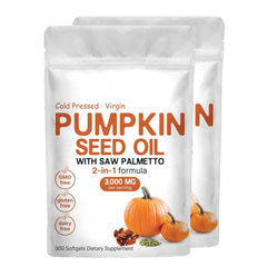 EOQIFJM Pumpkin Seed Oil Capsules bottle supports hair health and skin glow.
