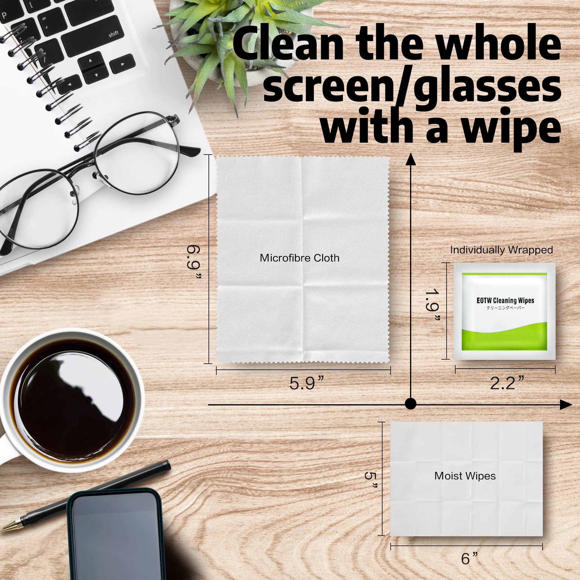 EOTW wipes suitable for phones, tablets, laptops, and monitors.