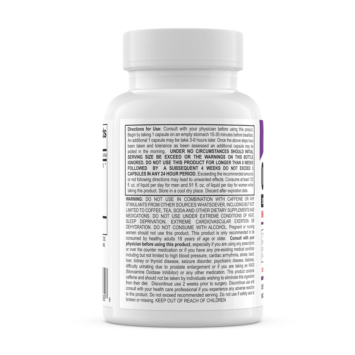 EPG Oxy Xtreme serving suggestion with two capsules illustrating energy customization