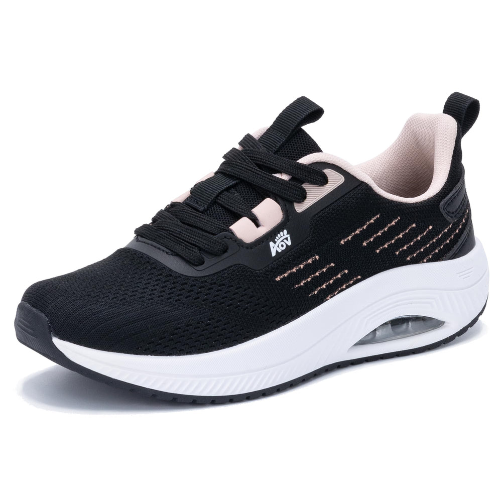 Ephiza arch-support walking shoes, front view, offering stable all-day comfort.