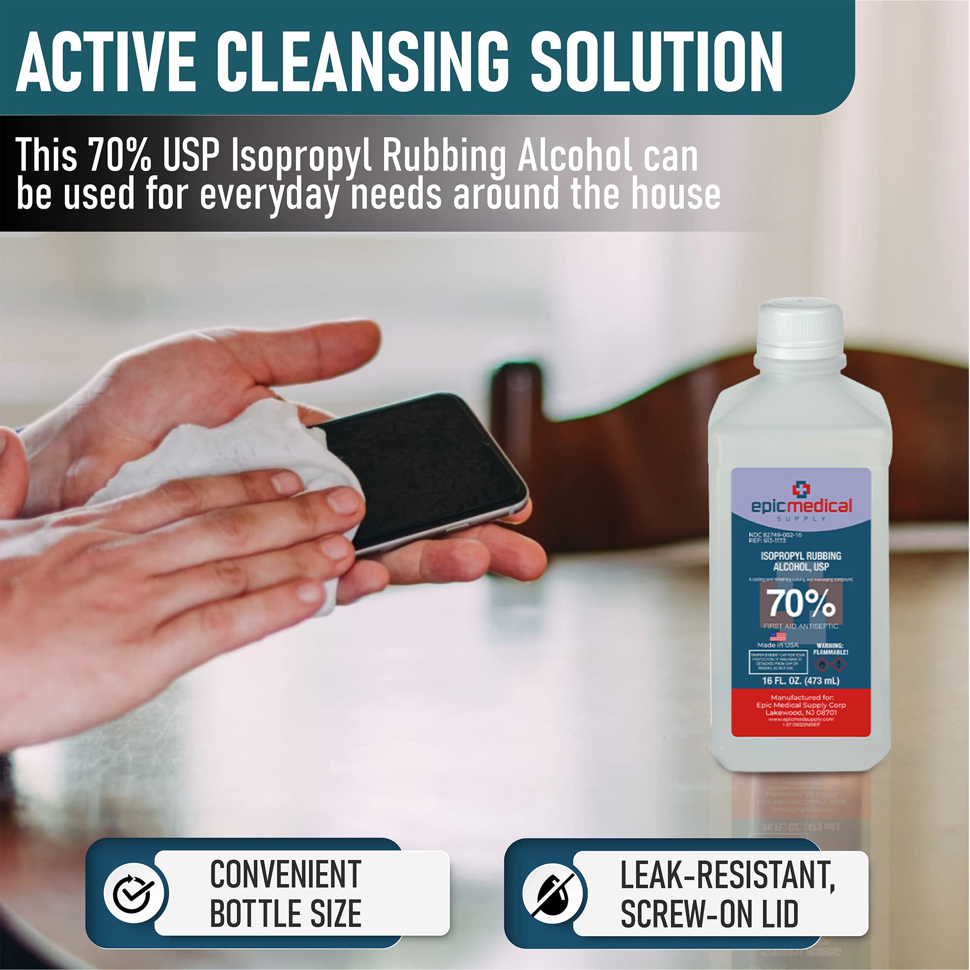 Epic Medical Supply used to sanitize and clean a surface