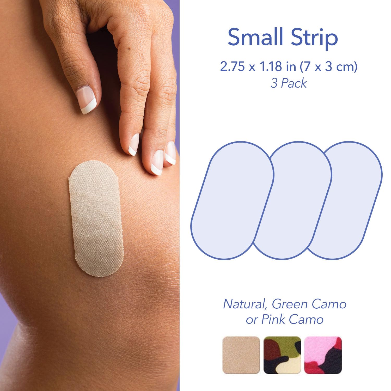 EpiDerm washable scar tape highlights reusable design for extended use.