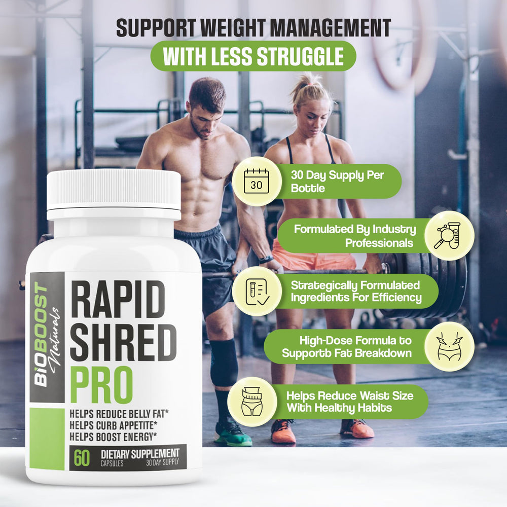 EPN Rapid Shred Pro ingredient panel for transparent formulation