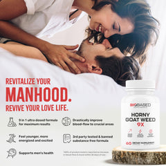 EPN Horny Goat Weed label emphasizing quality ingredients for performance support.