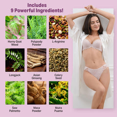 EPN Supplements Libido for Her hands pouring conveys routine use and ritual.