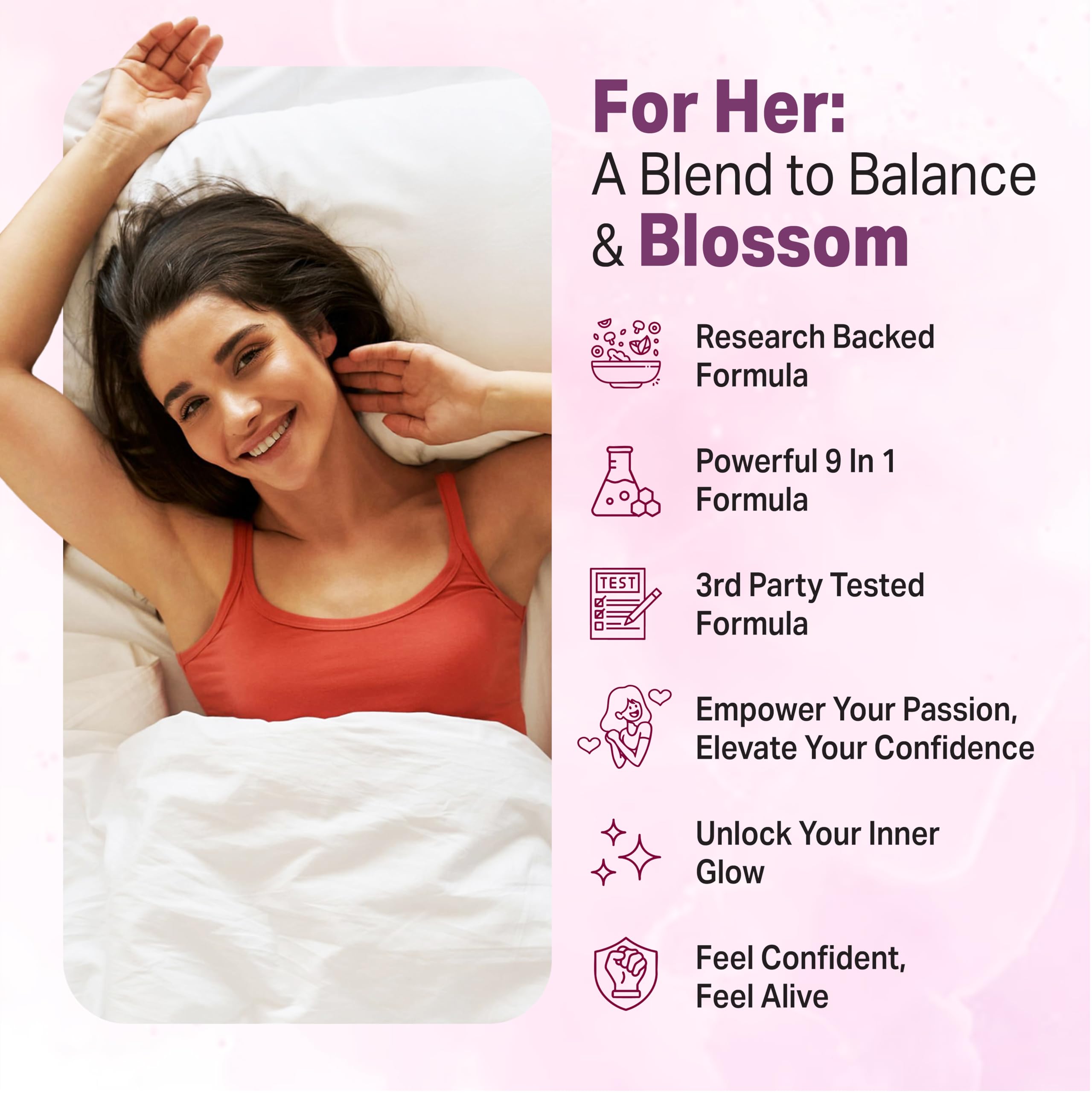 EPN Supplements Libido for Her packaging communicates a gentle, woman-focused wellness approach.