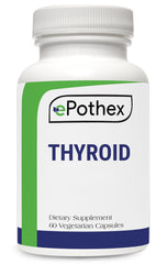 EPOTHEX bottle of desiccated bovine thyroid capsules offering energy support.