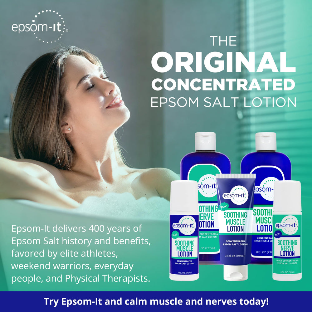 EPSOM-IT Compact 3 oz size fits gym bags and purses.