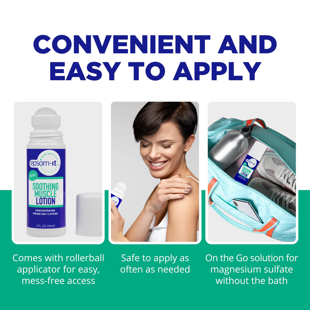 EPSOM-IT Night-time application helps relax muscles before sleep.