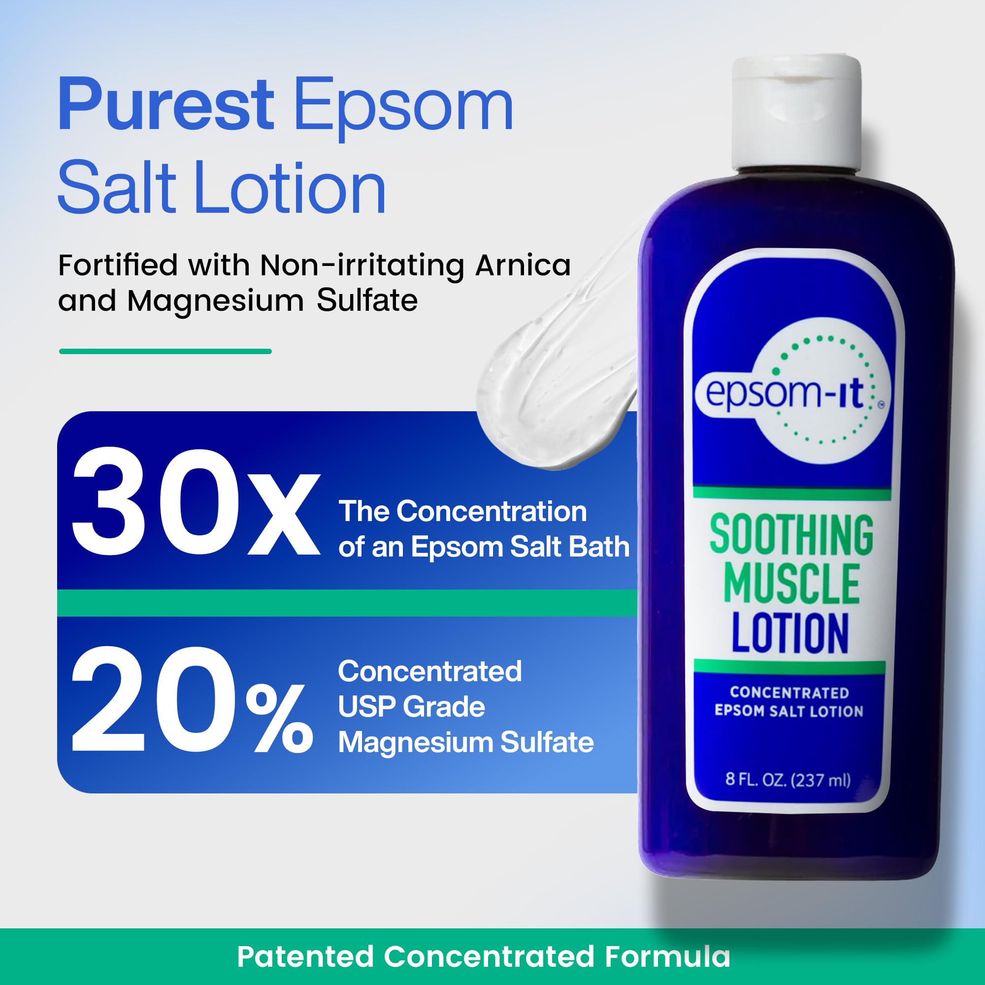 EPSOM-IT soothing muscle set arnica-boost highlights extra soothing benefits.