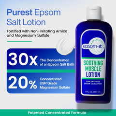 EPSOM-IT soothing muscle set arnica-boost highlights extra soothing benefits.