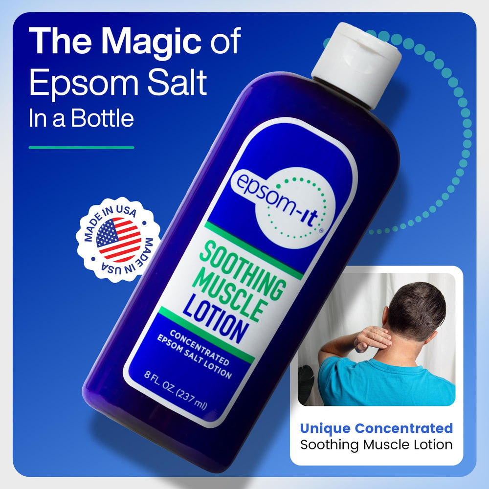 EPSOM-IT soothing muscle set rollerball enables precise application to legs and joints for daily use.
