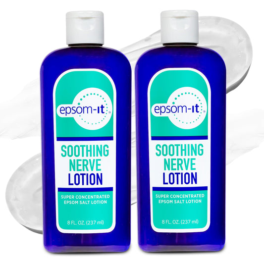 Epsom-It Soothing Nerve Lotion bottle displayed for daily comfort