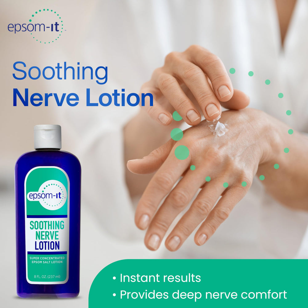 EPSOM-IT soothing nerve lotion cream swirl highlights greaseless texture