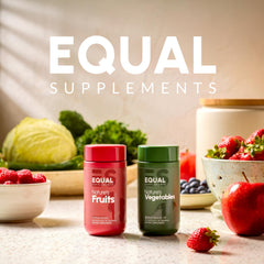 Equal Supplements balance-diet illustration emphasizes daily nutrition support