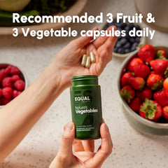 Non-GMO, vegan, gluten-free ingredients in Equal Supplements packaging