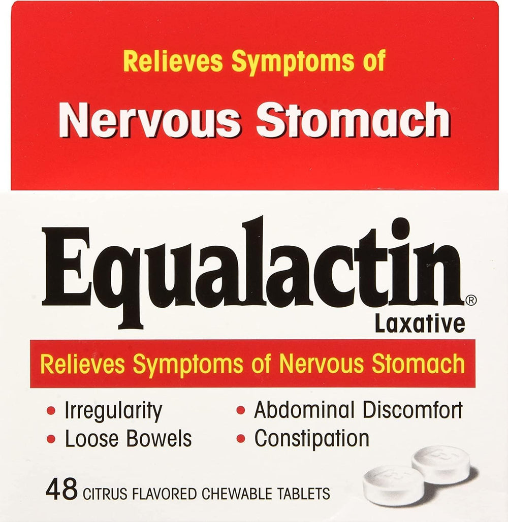 Equalactin chewable tablets pack4 box-front for daily convenience.