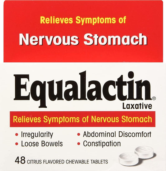 Equalactin chewable tablets pack4 box-front for daily convenience.