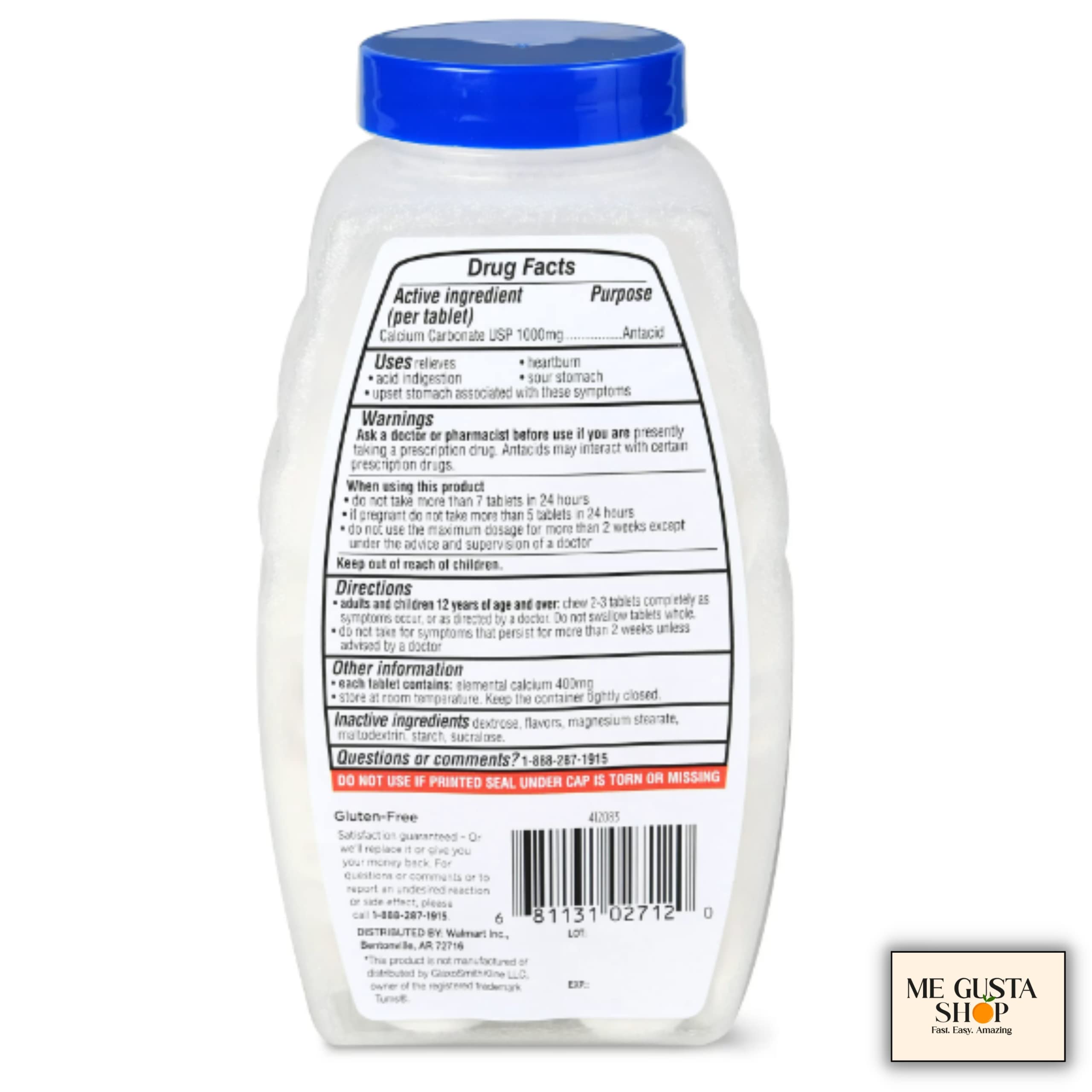 Two-pack display from Equate peppermint antacid with 320 total tablets