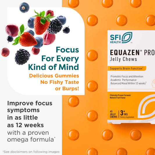 Equazen Pro SFI Health jelly chews texture close-up highlights tasty, easy-to-take format.