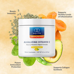 Equilife measuring scoop beside the jar highlights convenient daily mineral dosing