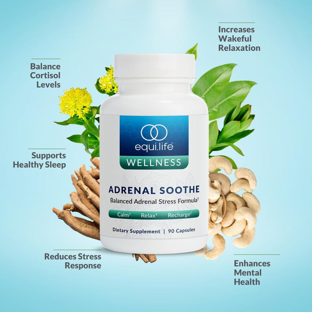 Equilife Ashwagandha L-Theanine capsules support calm focus during busy days