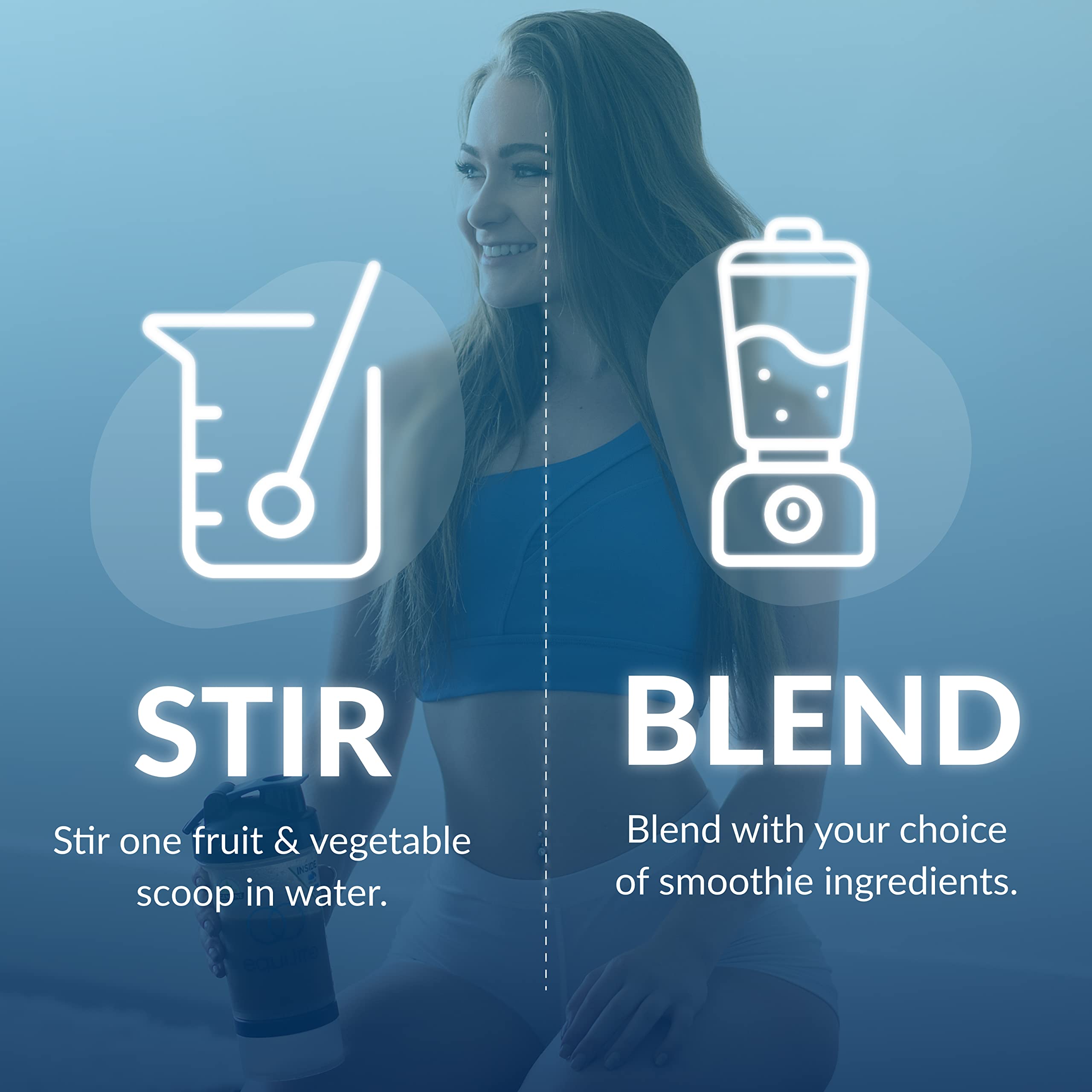 EquiLife Daily Fruit & Vegetable Blend ingredient collection highlights 22 superfoods for daily variety.