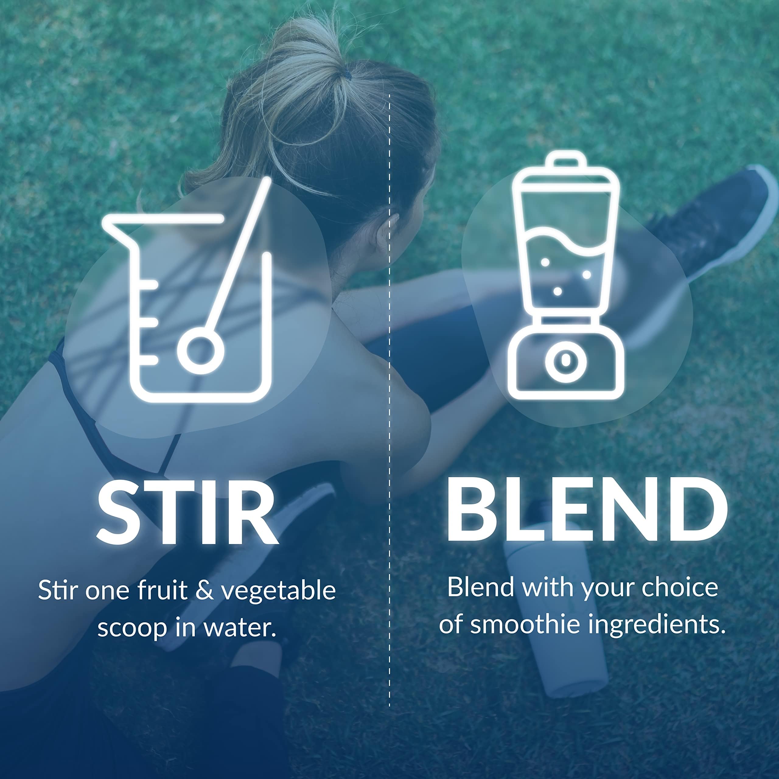 Tub, spoon, and glass setup illustrating a simple daily routine with EquiLife blend