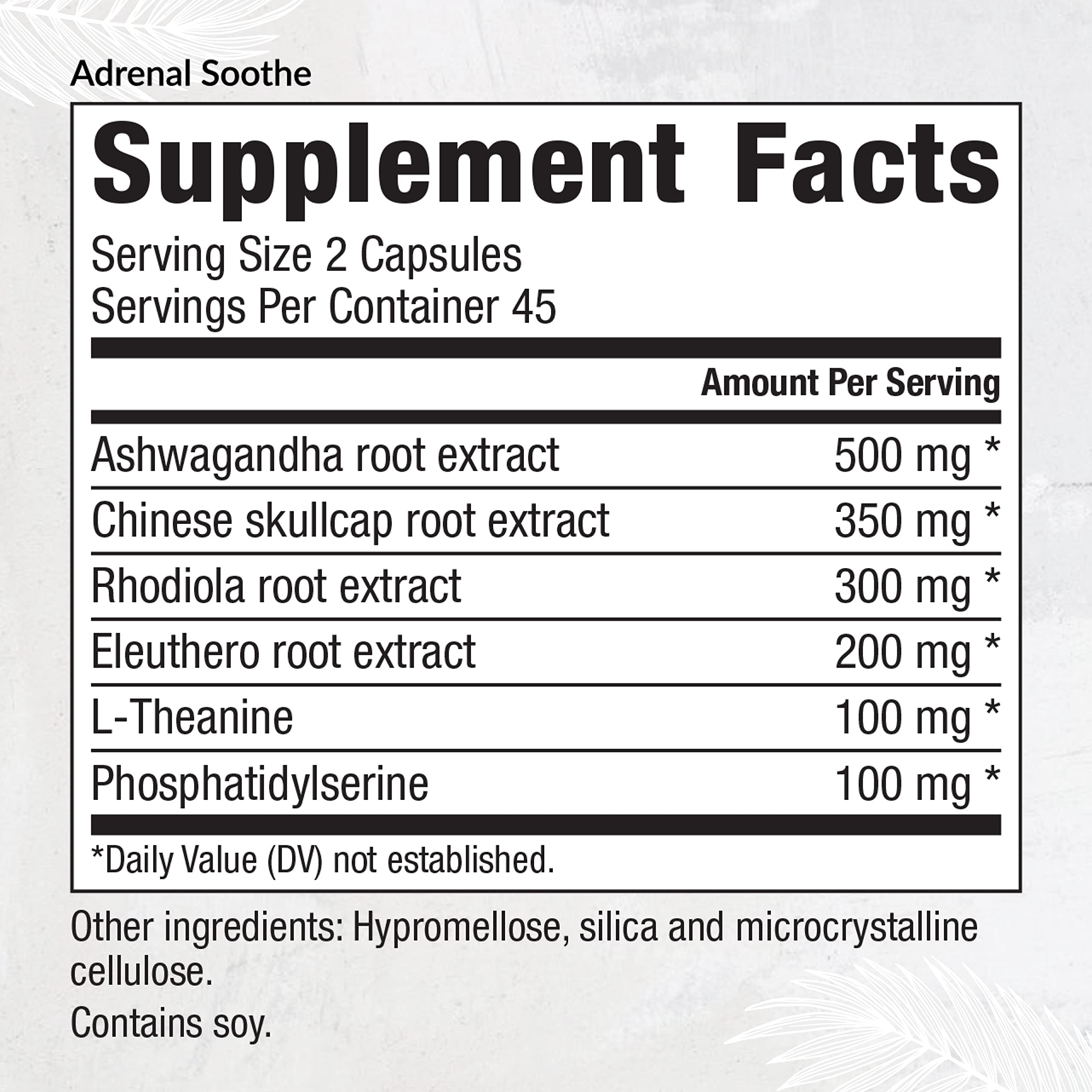 Equilife Herbal Support label close-up highlights vegan ingredients for reliable use