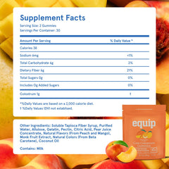 Equip Foods Core Bovine Colostrum Gummies bottle pouring into a hand for easy daily use.