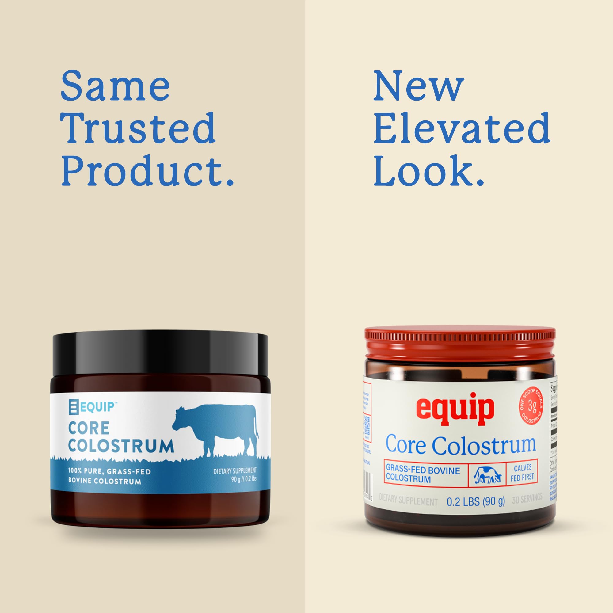 Equip Foods Core Colostrum Powder scoop for effortless daily dosing.