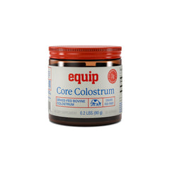 Equip Foods Core Colostrum Powder tub featuring grass-fed nutrition for gut support.