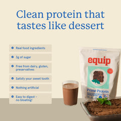 Equip Prime Protein Powder scoop and twist dispense for quick, mess-free shakes.