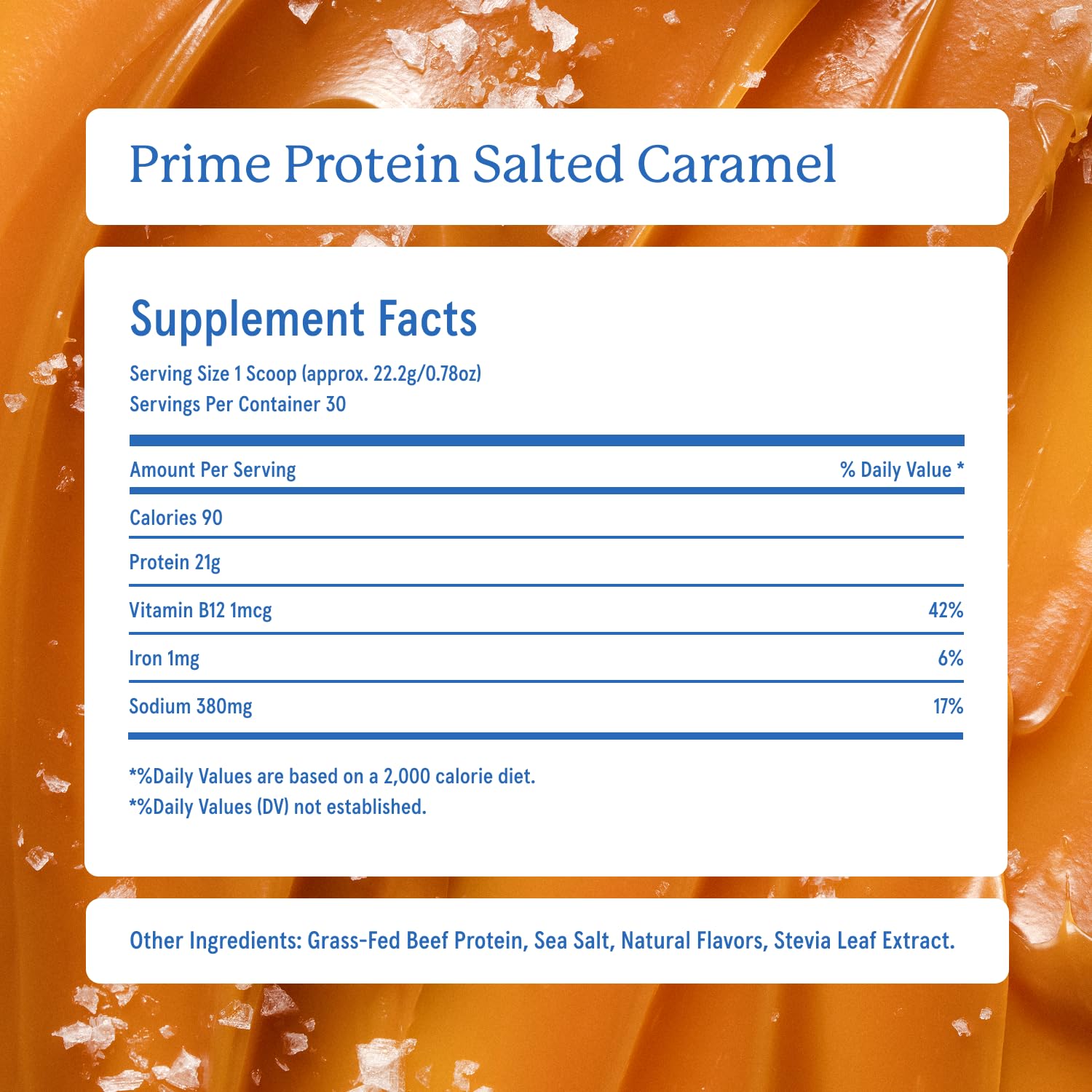 Equip Prime Protein Salted Caramel on shelf signals premium gluten-free protein option.