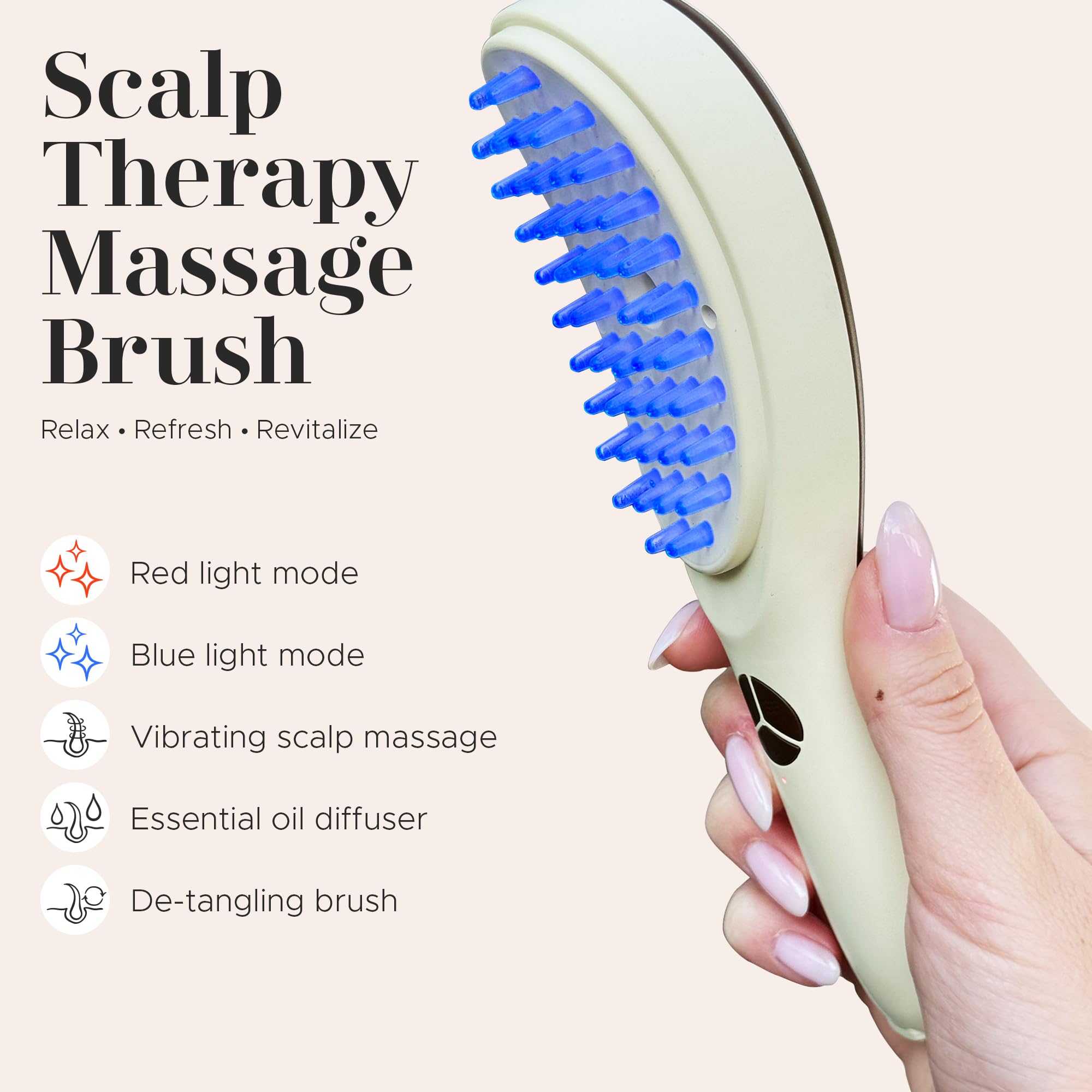 Era of Nature 4-in-1 massager with red and blue light therapy for refreshing sessions.