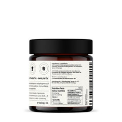 Amber glass packaging emphasizing recyclable packaging by Erbology