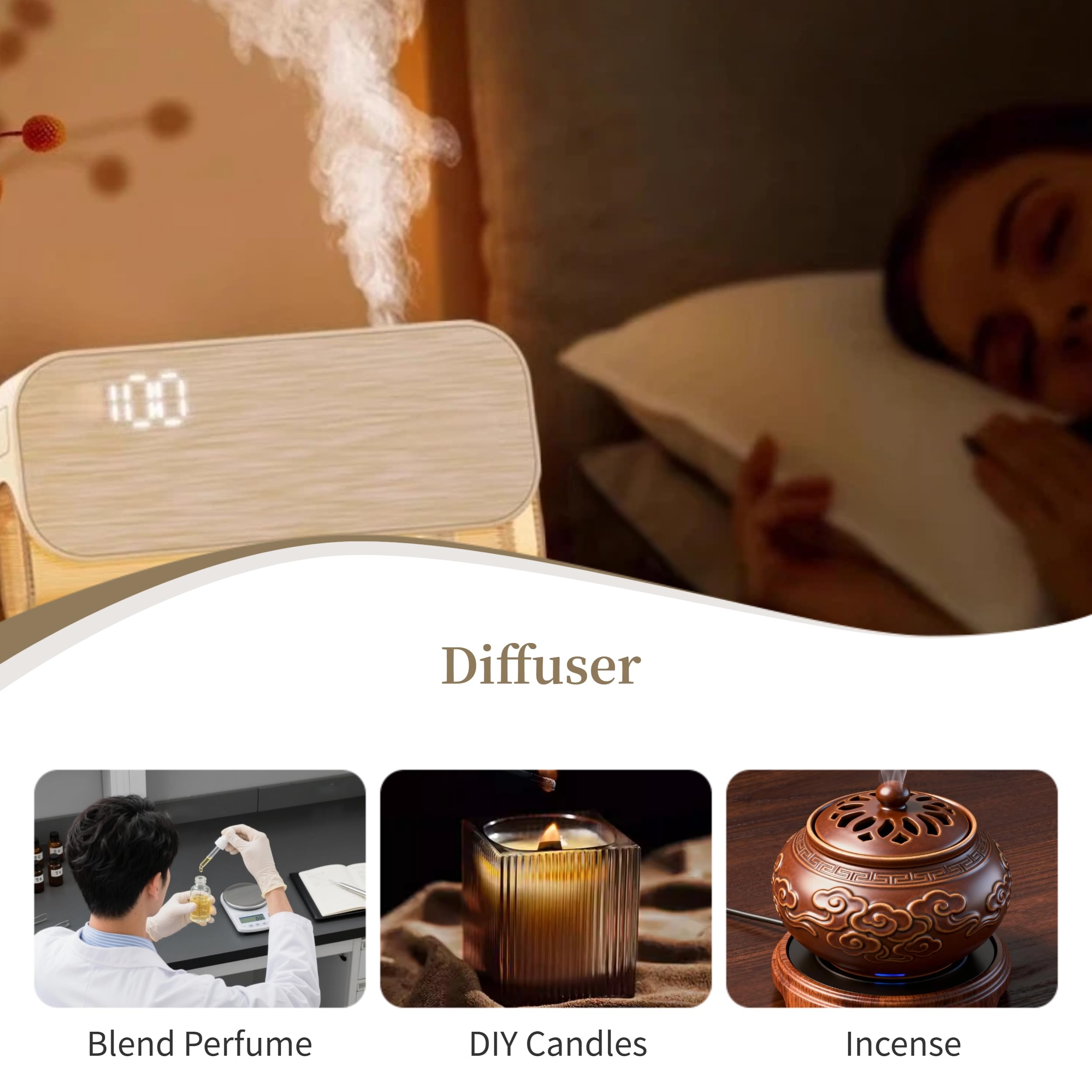 Ercao candle-making scene with oud oil vial