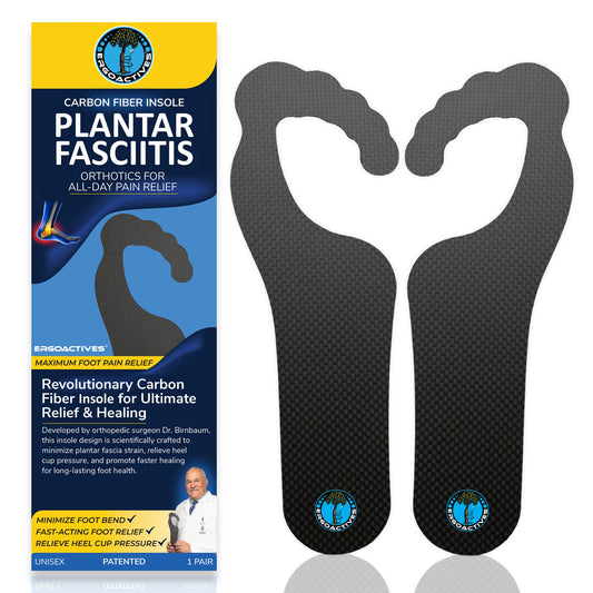ErgoActives carbon fiber insole slim profile supports daily wear and discreet comfort