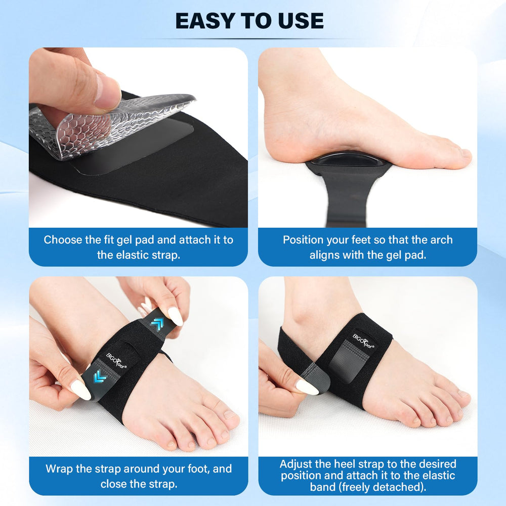 ERGOfoot arch support fits discreetly inside sneakers and sandals